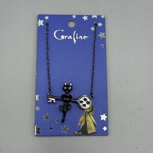 Coraline Cat Key Necklace NEW